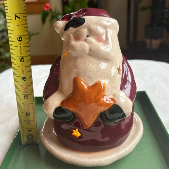VTG Crazy Mountain Santa Holding A Star-Votive Candle Holder (2 Pieces) - Picture 16 of 16